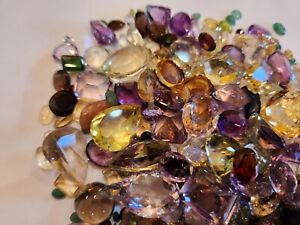 Natural Loose Mixed Gemstones 100 Carats Lot Faceted Cut Semi Precious Gemstones