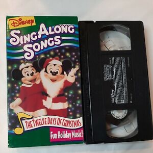 Disney’s Sing Along Songs Twelve Days Of Christmas VHS Video Tape TESTED Mickey