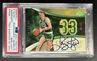 LARRY BIRD PSA AUTH 2005 UD EXQUISITE COLL NUMBER PIECES JERSEY PATCH AUTO 06/33