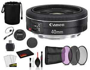 Canon EF 40mm f/2.8 STM  Lens with Bundle Package Deal Kit