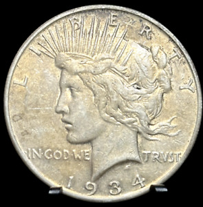 1934 S - Peace Silver One Dollar S$1 Coin - 1