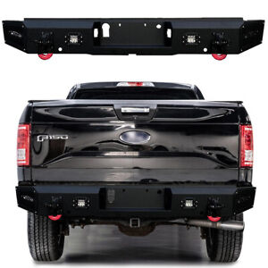 Fits 2015-2020 Ford F-150 Rear bumper with D-ring+LED light (Excluding Raptor) (For: 2020 F-150 XLT)