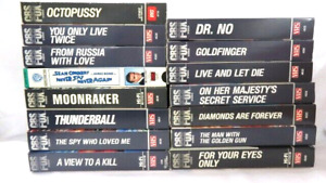 New ListingMGM JAMES BOND 007 VHS  LOT OF 15 Sean Connery Roger Moore 1984
