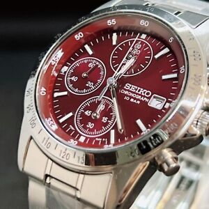 SEIKO SPIRIT SBTQ045 Chronograph Men's Watch Dial Color Red Limited Model Japan