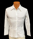 Women's White Blouse Button Up 100% Cotton Machine Washable Made in USA Size XS