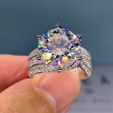 Fashion 925 Silver Rings Cubic Zirconia Women Wedding Jewelry Gift Size 6-10