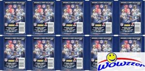 (10) 2021 Panini Football Factory Sealed Sticker Packs-50 MINT Sticker+10 Cards!