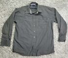 Tommy Hilfiger Shirt Men's Size Large Gray Long Sleeve Button Up