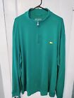 Masters Collection Mens Size 2XL Green Pullover 1/4 Quarter Zip Sweatshirt