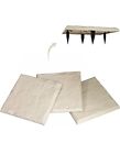 Gardien 15.5” Outdoor Decorative Stepping Stones with Ground Stakes - Beige Lime