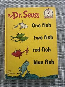 One Fish Two Fish Red Fish Blue Fish 1960 Vintage 1st Ed Hardcover by Dr. Seuss