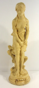 HIP MOREAU Girl Statue by ALEXANDER BACKER CO Chalkware le Ruisseau (S6)