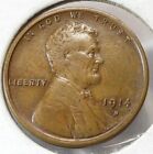 1914-D Lincoln Wheat Cent XF Details Condition, scratch on Obv. KM#132   (192)