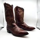 Dan Post Men’s Size 11.5D Western Cowboy Boots Exotic Lizard Leather Pointed Toe