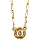 Chanel Medallion Pendant Necklace Gold 1982 191180