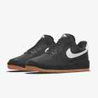Nike Air Force 1 Low PRM. Leather Black Gum Sole White Swoosh Classic All Sizes