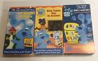 Lot of 3 VHS Blue’s Clues Tapes Blue Dog Signs School Abcs 123s