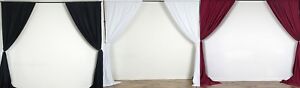 Two curtains 5x10 feet High Polyester Backdrop Drapes Curtains Panels Wedding