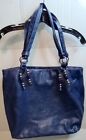 Sag Harbor - Shoulder Bag, Tote Purse, Blue Faux Leather - Excellent Condition