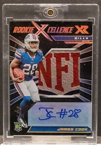 New ListingJAMES COOK 2022 Panini Xr RC Rookie Xcellence RPA RC NFL Logo Patch Auto 1/1