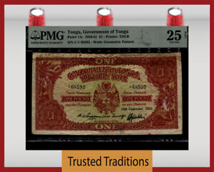 TT PK 11a 1956-61 TONGA GOVERNMENT of TONGA £1 PMG 25 VERY FINE