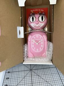 Rsre KITKAT CLOCK - Pink Small KITTY CAT CLOCK MADE USA