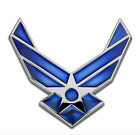 3D Metal Badge US Air Force USAF Blue Wings Car Emblem Sticker Decal (Air Force)