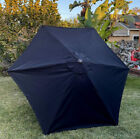 BELLRINO Patio Umbrella 9 ft Replacement Canopy for 6 Ribs Black Color