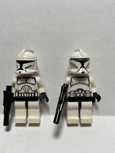 LEGO Star Wars Clone Trooper Minifigure Phase 1 Clone Wars sw0201 Lot of 2