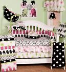 Hottsie Dot Pink Crib Bedding Set Hamper Mobile Valance Sheet Toy Bag