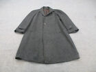 VINTAGE Harris Tweed Coat Mens Extra Large Handwoven Scottish Wool Herringbone