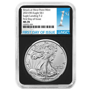 2021 (W) $1 Type 2 American Silver Eagle NGC MS70 FDI First Label Retro Core