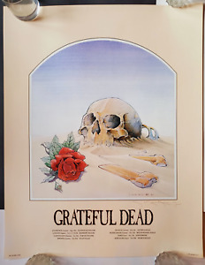 SIGNED NM Grateful Dead 1981 European Tour Stanley Mouse AOR BG Concert  Poster