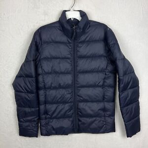 Monoprix Womens Jacket NWT Size Medium Blue Puffer Parka Winter