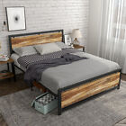 Twin/Full/Queen/King Size Bed Frame with Headboard and Footboard Metal Platform