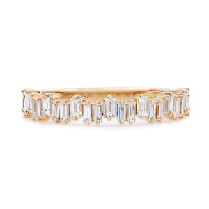 Rachel Koen 0.64Cttw Baguette Cut Diamond Ring 18K Yellow Gold Size 6.5