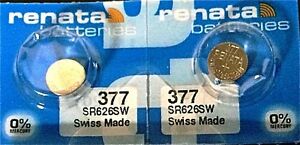 377 RENATA SR626SW SR626W WATCH BATTERIES (2 piece) New Authorized Seller