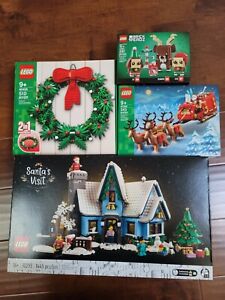 Lego 10293 Santa’s Visit 40499 Santa's Sleigh 40426 Christmas Wreath 40353 Lot