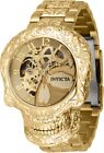 Invicta Artist Skull Automatic Gold Dial Ladies Watch 42773