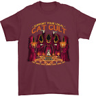 Cat Cult Evil Feline Devil Worship Satanic Mens T-Shirt 100% Cotton