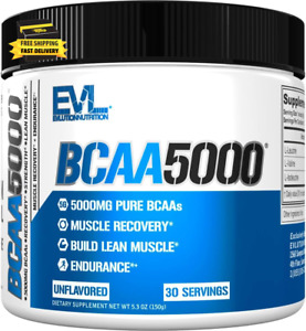 EVL Bcaas Amino Acids Powder - BCAA Powder Post Workout Recovery Drink and Stim