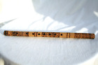 VINTAGE PYROGRAPHY REED FLUTE HANDMADE INSTRUMENT FOLK MUSIC WOODWIND COLLECTOR