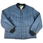 Vintage 80s Sears Work Bomber jacket Size Medium Blue 3M Thinsulate Insulated