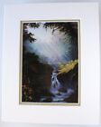 Garden of Paradise by Anthony Casay Waterfall Landscape Matted Fits 8x10 Frame