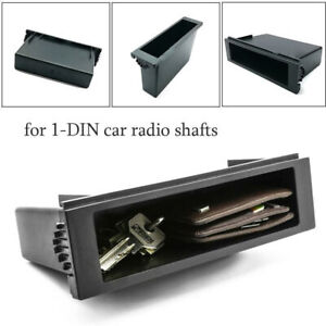 US STOCK Single Din Car Stereo Radio Dash Cup Holder Storage Box Keys CD Case