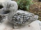 RARE Vintage Aged Patina Cement Duck Garden Statue
