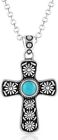 Montana Silversmiths Women's Cross Necklace (Bold in Faith Turquoise)
