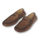 MEN'S MIKEKONOS SLIP-ON TAN LEATHER MOCCASIN SHOE 12M HANDCRAFTED IN BRAZIL NEW!