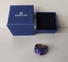 Swarovski Nirvana Purple Stone Ring Size 54 Silver Boxed Fairy Elegant Bohemian