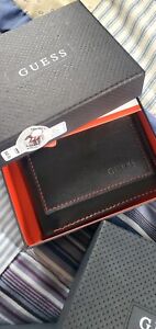 Guess men genuine leather bifold wallet